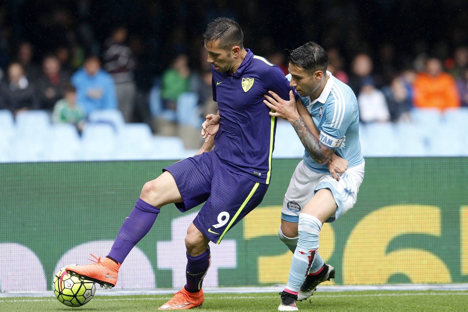 Charles Hugo Mallo Celta Vigo Malaga Charles hält sich Hugo Mallo vom Leib. Jetzt auf Celta Vigo gegen FC Malaga wetten!