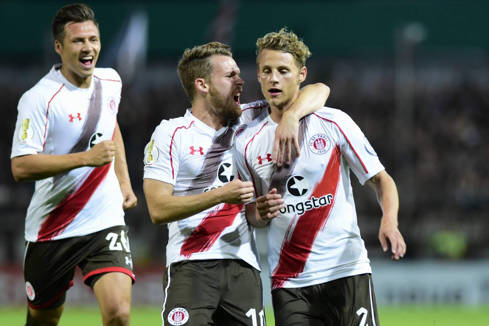 St. Pauli 2. Bundesliga Torjubel Jubel beim FC St. Pauli.