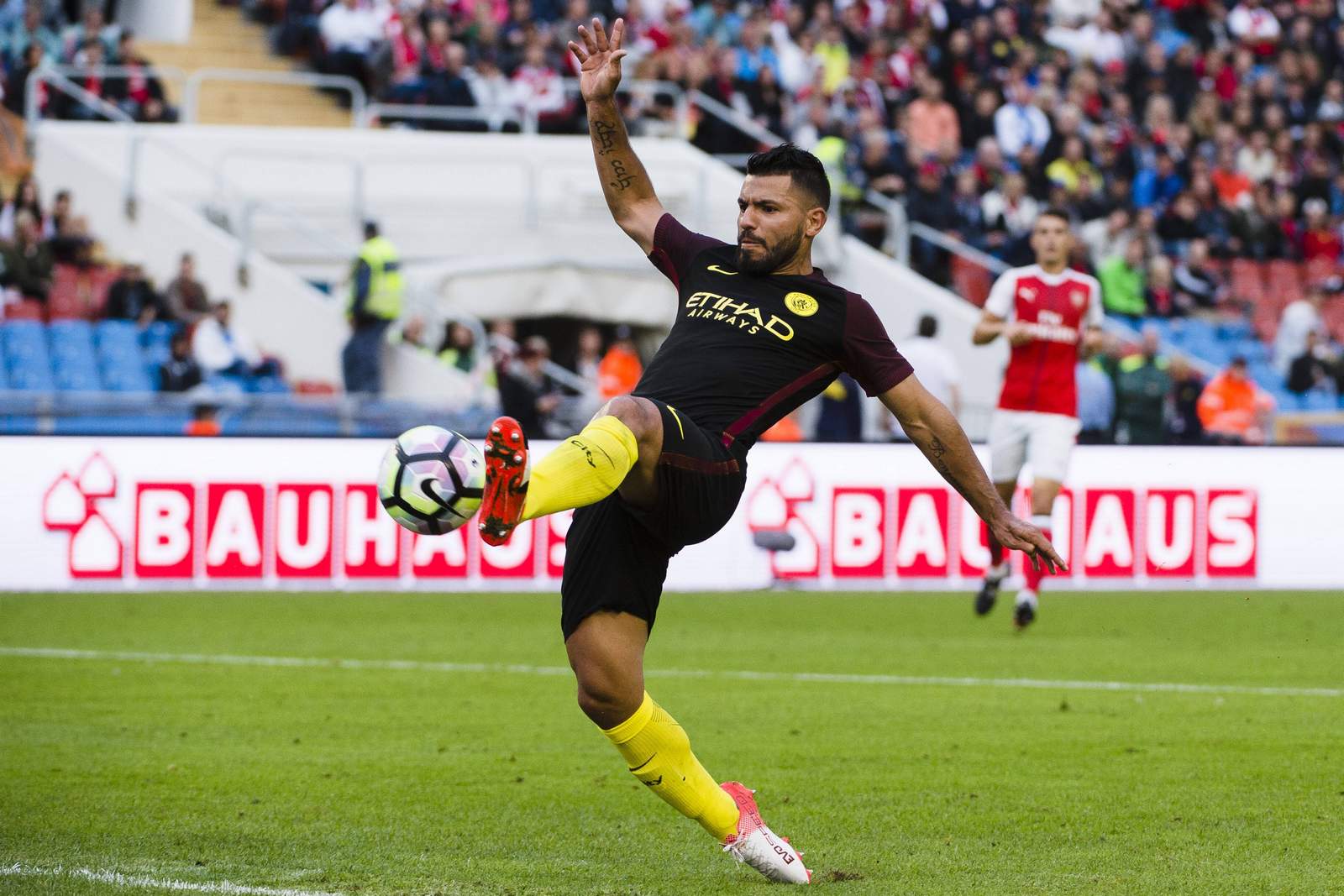 Agüero ManCity Sunderland Premier League Tipp Wetten Sergio Agüero drückt den Ball über die Linie.
