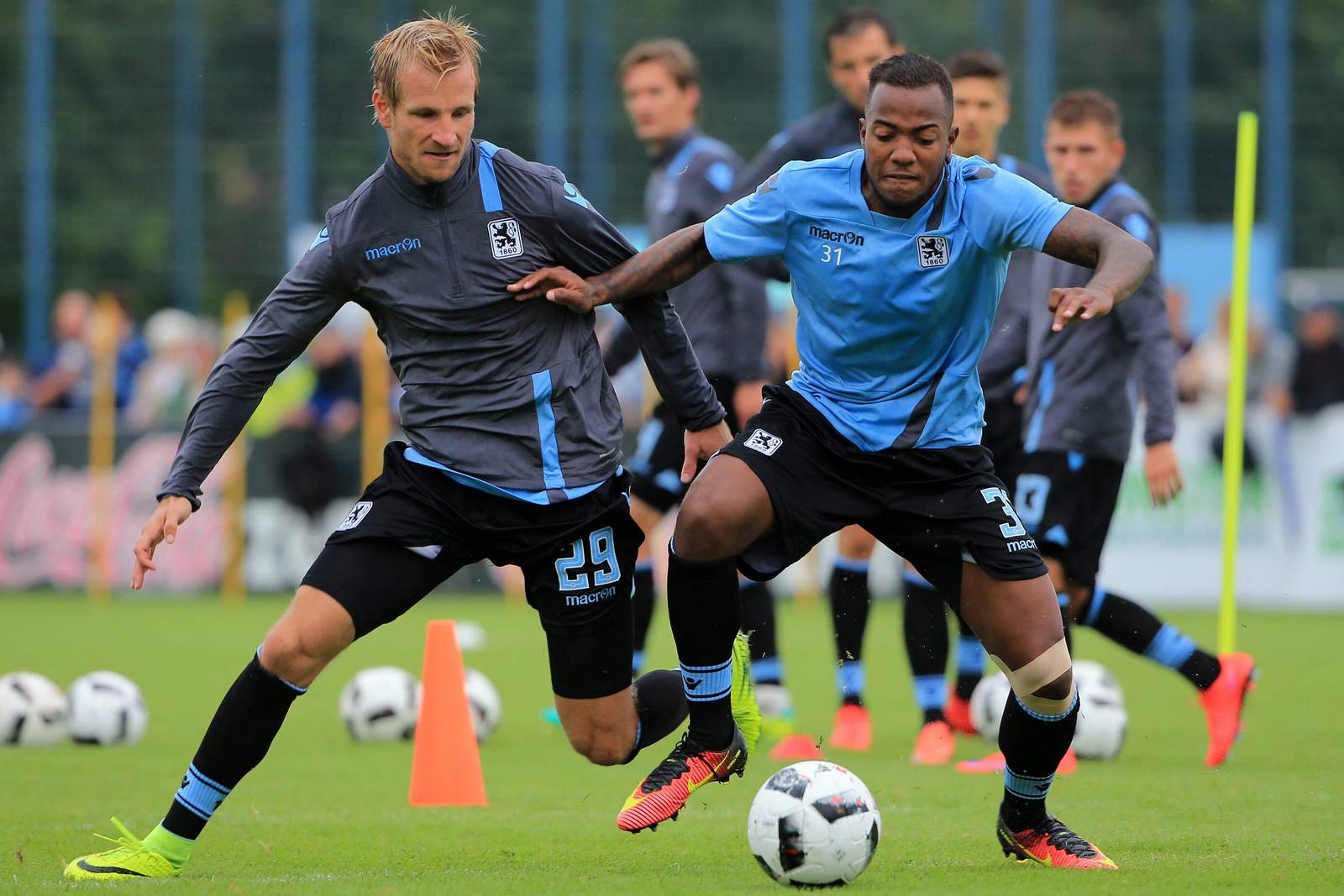 aigner andrade 1860 münchen 2. bundesliga Aigner und Andrade beim Training von 1860 München