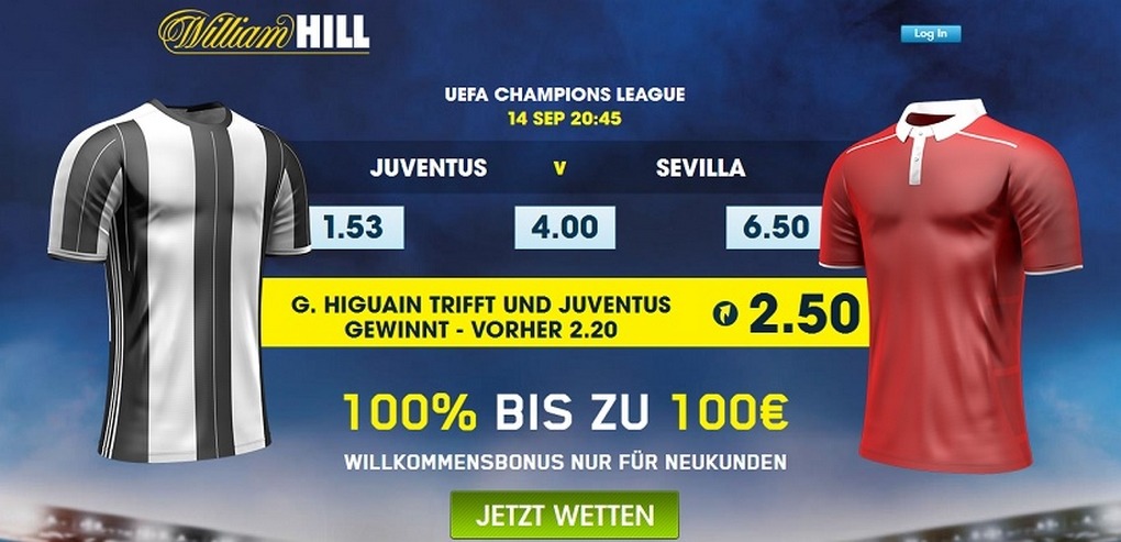 Screenshot Quoten Juventus Sevilla