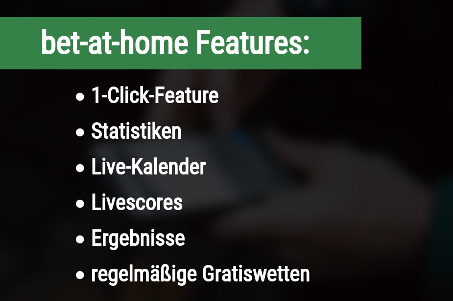 Features bei bet-at-home