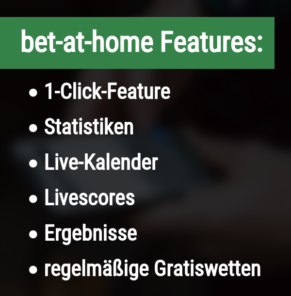 Features bei bet-at-home