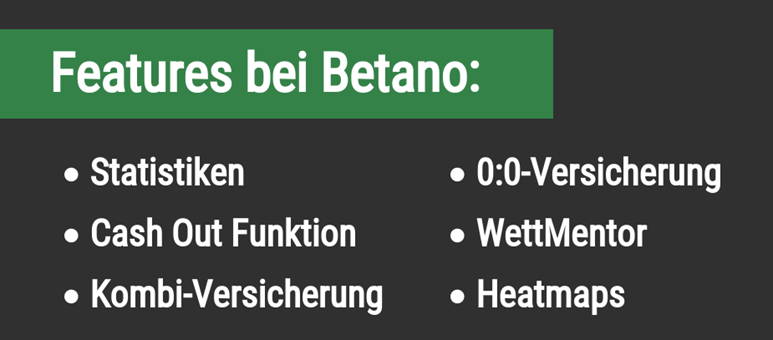 Features bei Betano