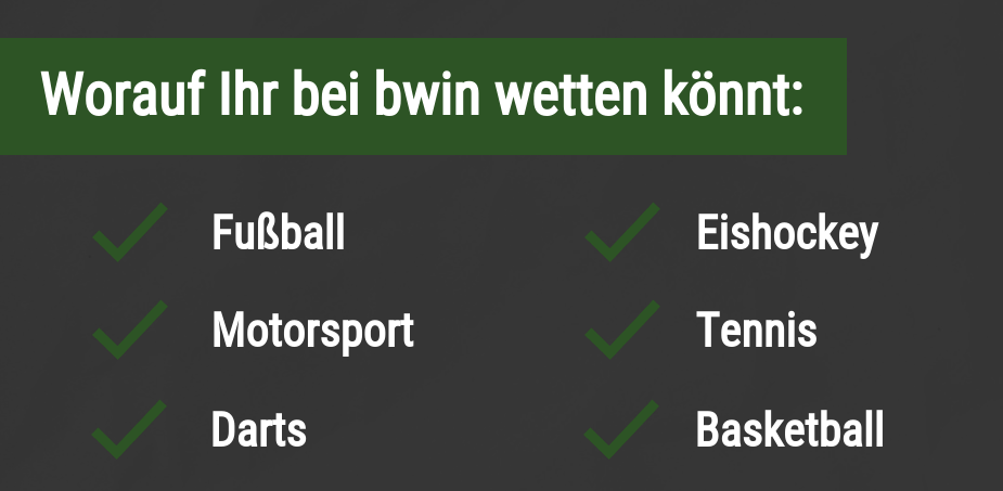 Sportarten bei bwin