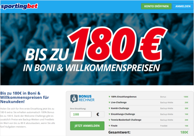 Der Sportingbet Bonus