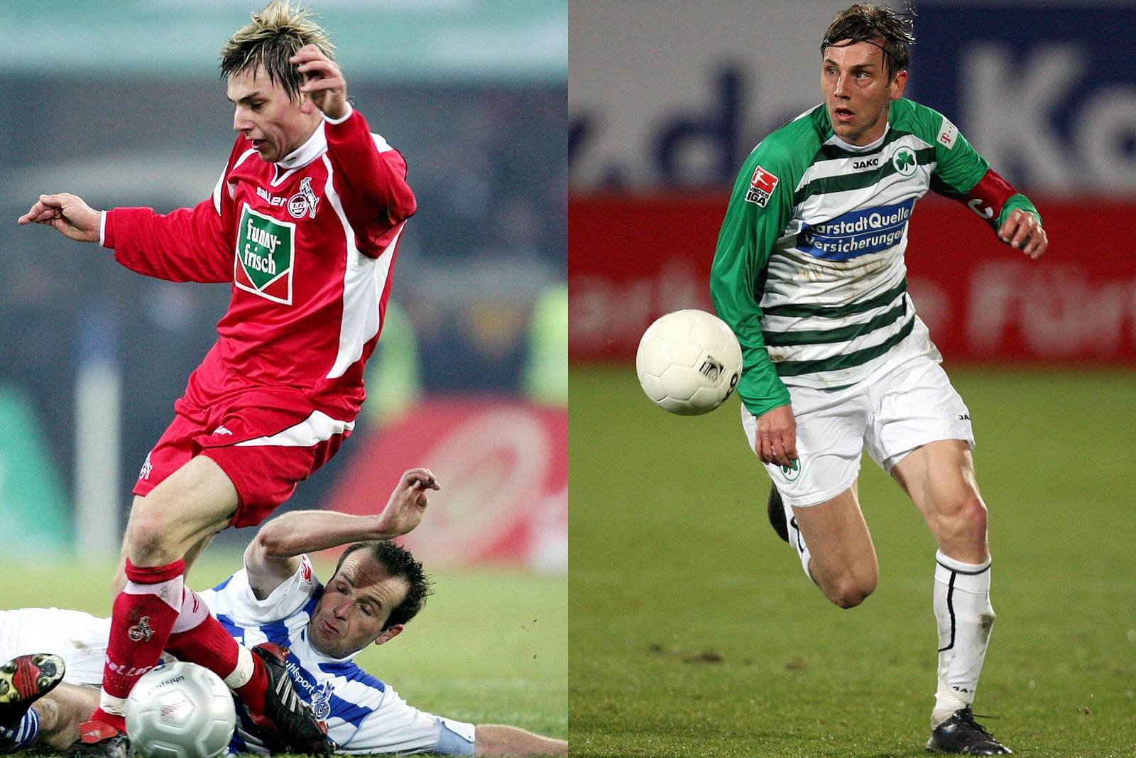 timo achenbach, 1 fc köln, greuther fürth, 2. bundesliga Timo Achenbach in Aktion beim 1. FC Köln (hier gegen Dirk Lottner) und bei Greuther Fürth