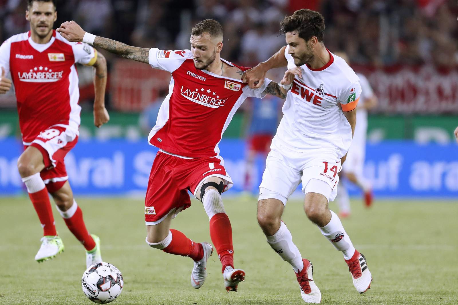 2. Liga, Union Berlin, Marcel Hartel, 1. FC Köln, Jonas Hector Marcel Hartel (l.) und Jonas Hector im Kampf um den Ball