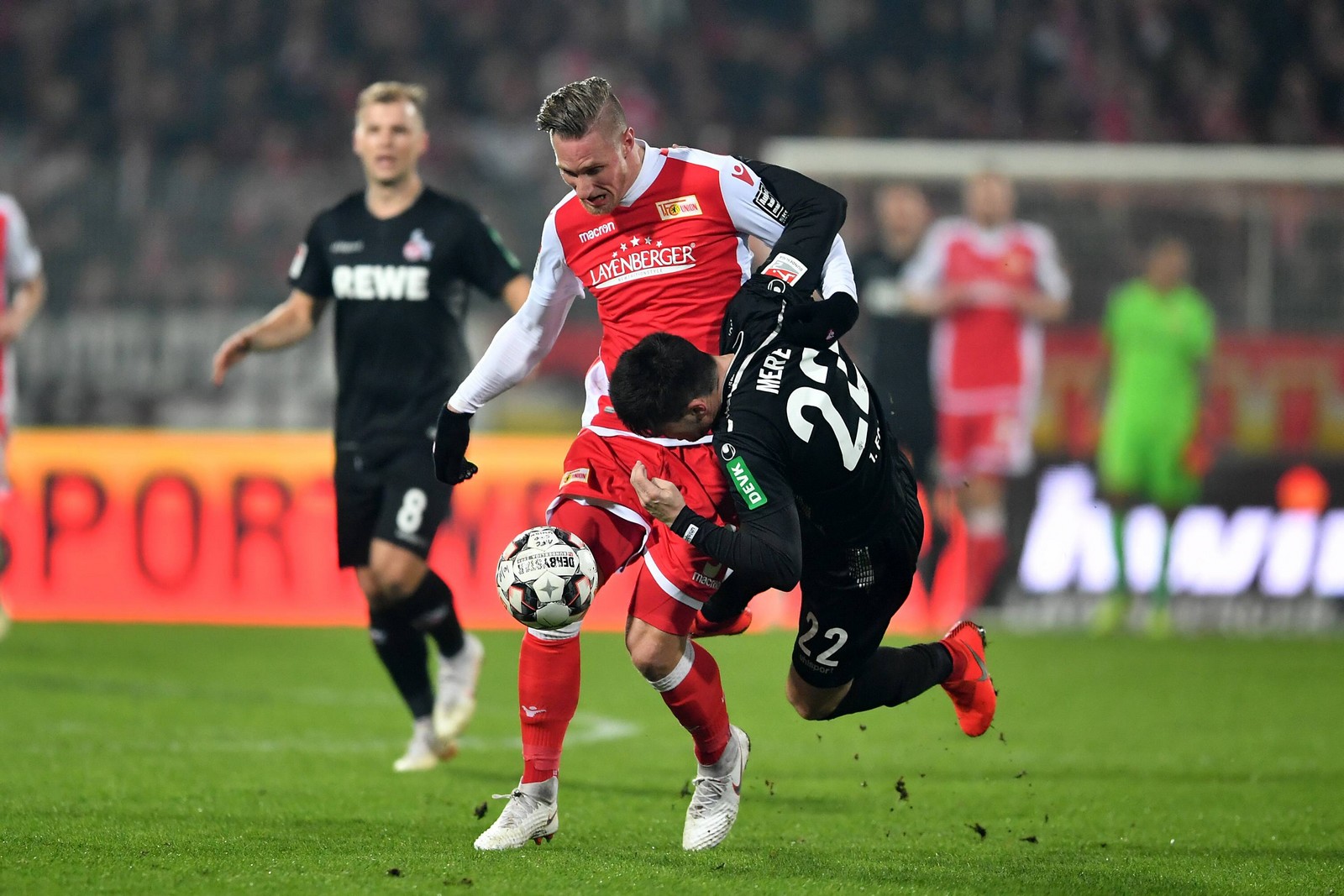 2. bundesliga, union berlin, sebastian polter Sebastian Polter gegen Jorge Meré.