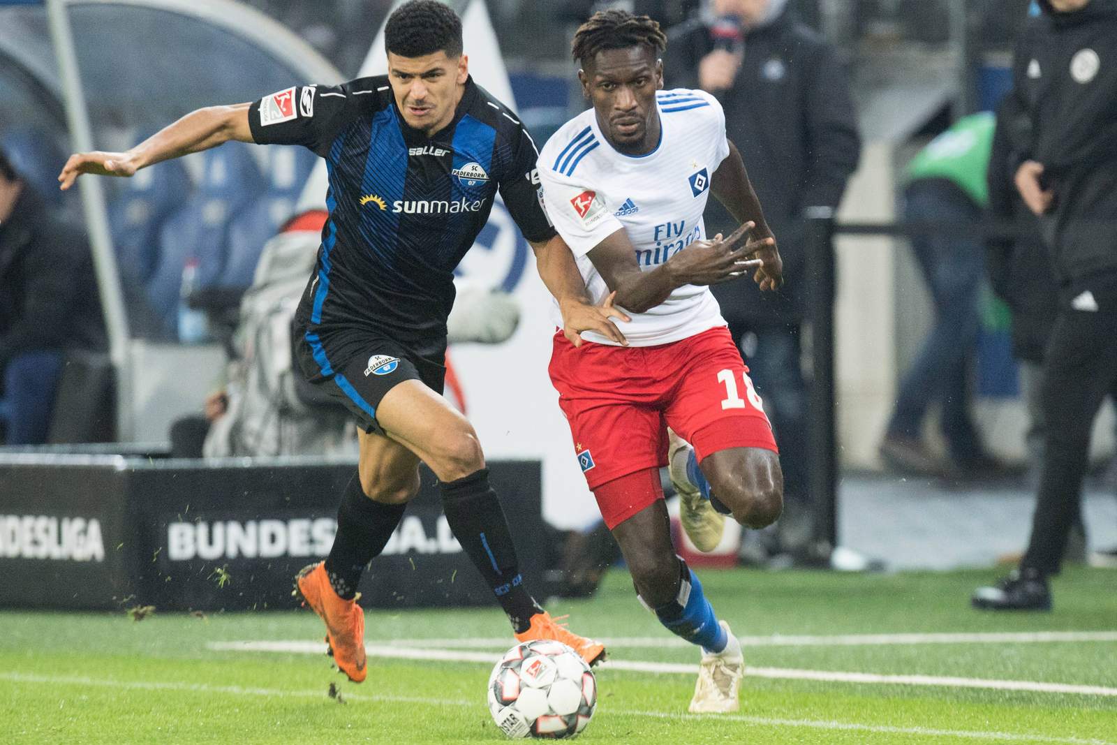 Mohamed dräger, sc Paderborn, 2. bundesliga Mohamed Dräger gegen Bakery Jatta