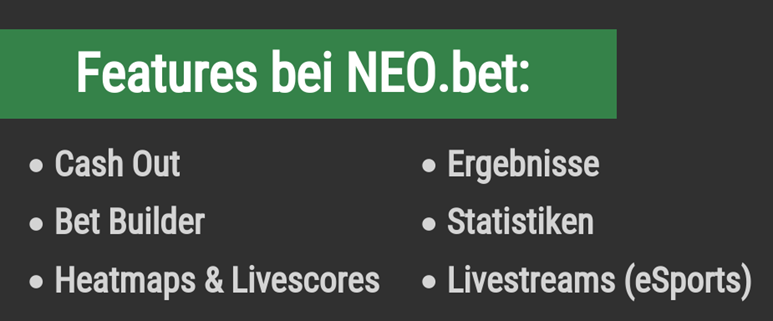 Features bei Neo.bet