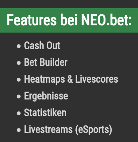 Features bei Neo.bet