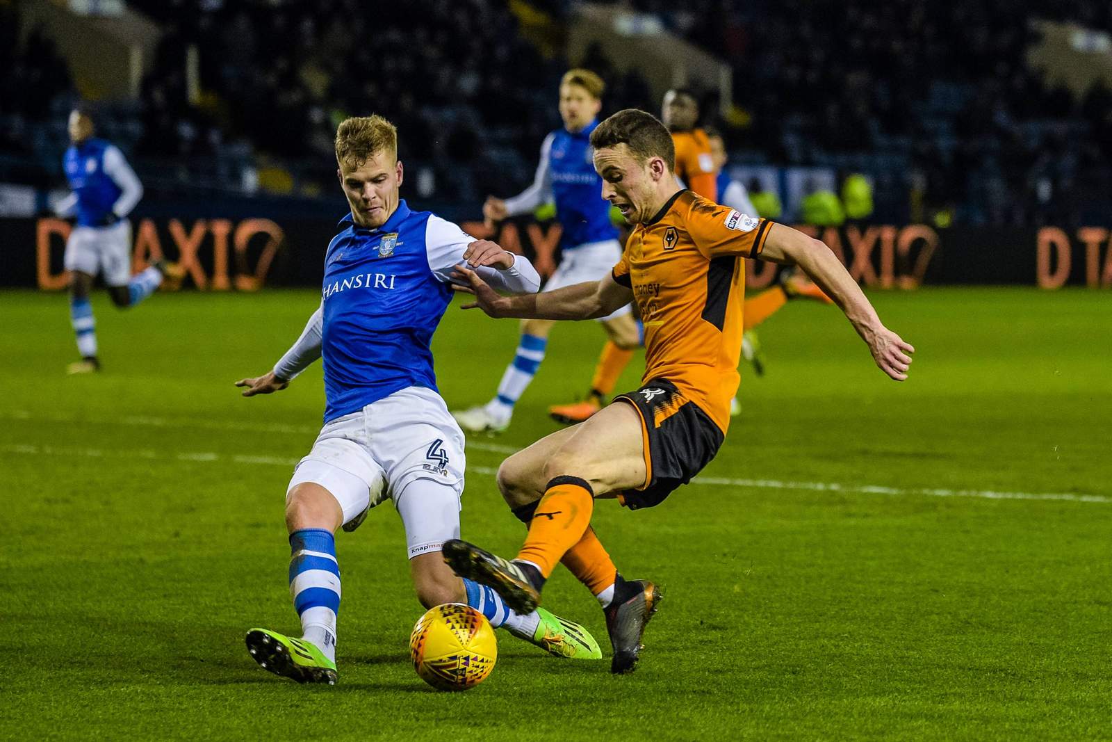 van Aken, Sheffield, Jota, Wolverhampton, championship Joost van Aken bei Sheffield Wednesday gegen Diego Jota von Wolverhampton