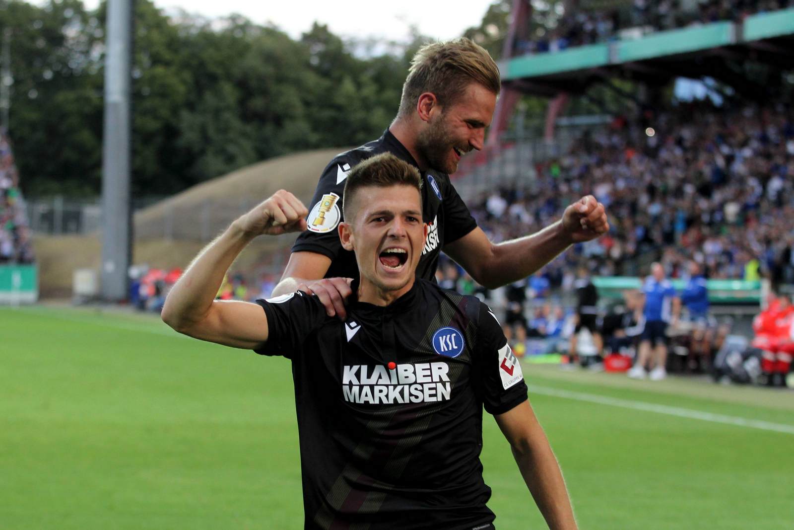 marvin wanitzek, ksc, 2. bundesliga Marvin Wanitzek jubelt