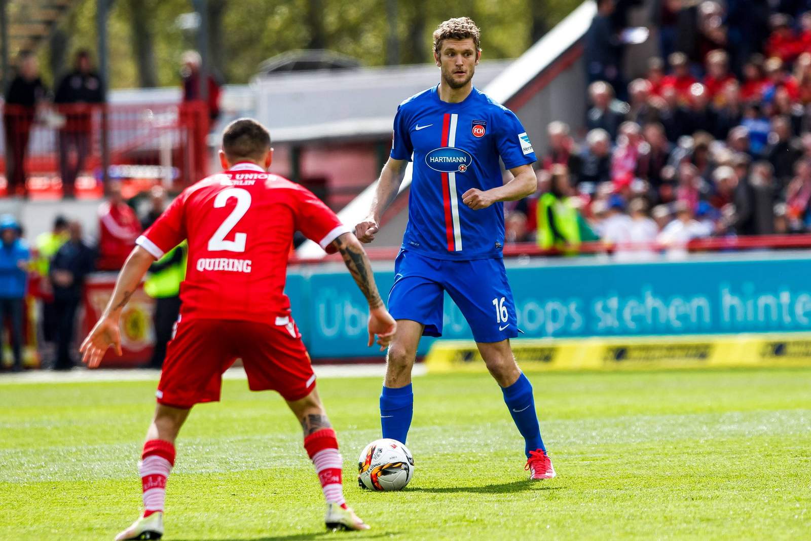 2. bundesliga, 1. fc heidenheim, tim goehlert Tim Göhlert (r.) gegen Union Berlin