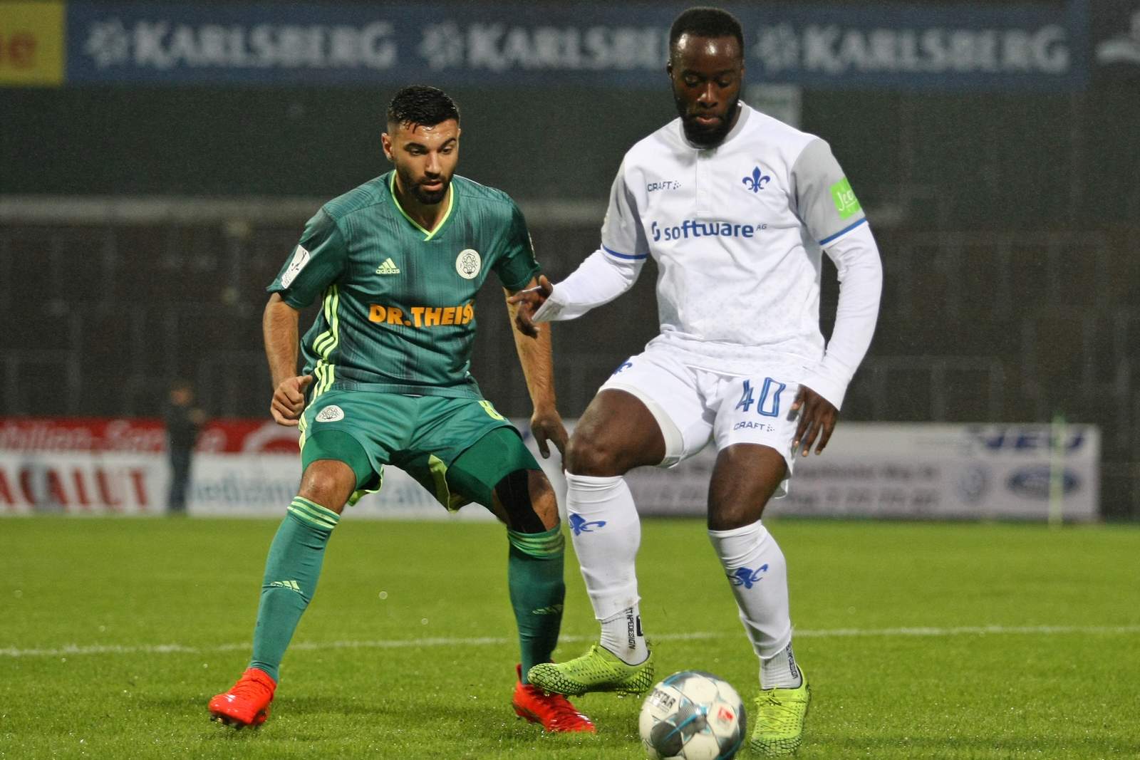 erich Berko, darmstadt 98, Daniel di Gregorio, FC Homburg, Testspiel erich Berko von darmstadt 98 gegen Daniel di Gregorio vom FC Homburg