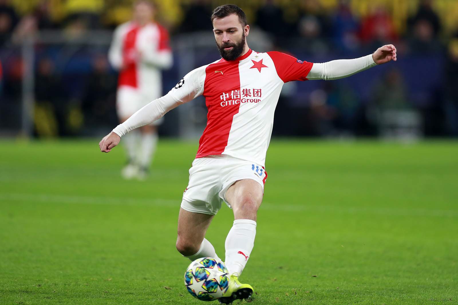 slavia prag, josef husbauer Josef Husbauer im Champions-League-Spiel gegen den BVB.
