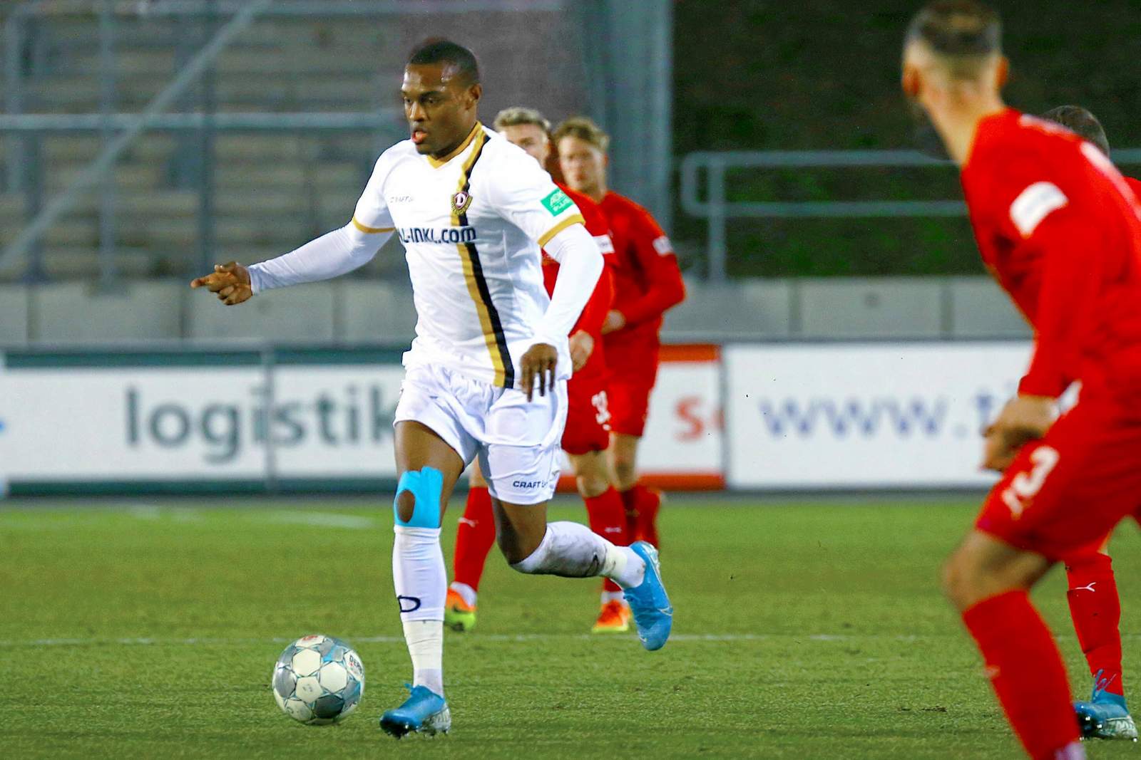 dynamo dresden, joy-lance mickels Joy-Lance Mickels im Test gegen Zwickau.