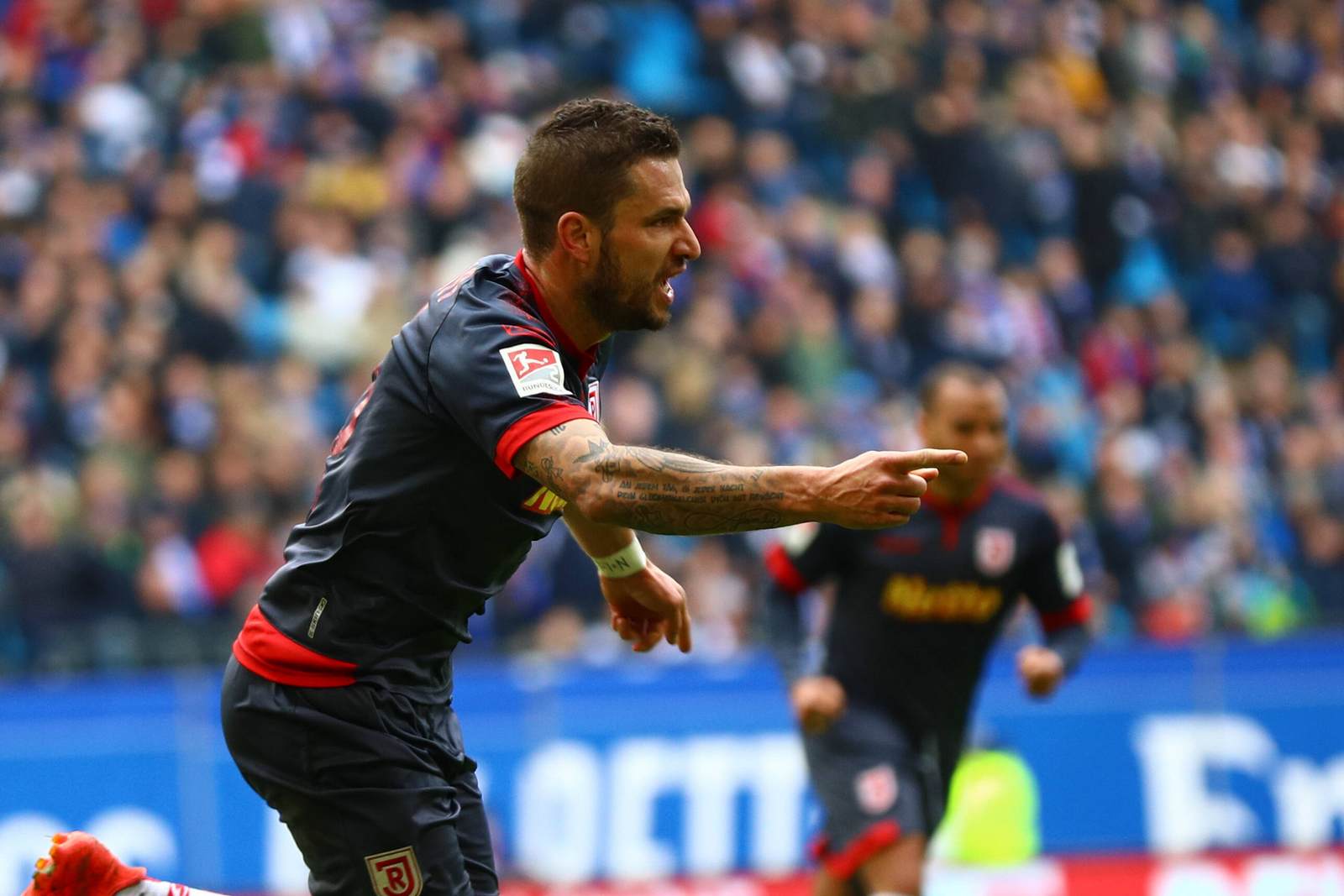marco grüttner, jahn regensburg, 2. bundesliga Marco Grüttner jubelt beim SSV Jahn Regensburg