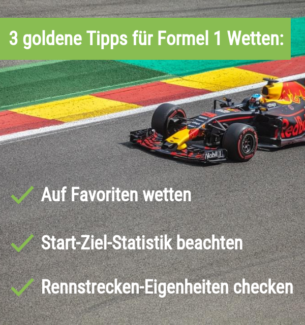 3 goldene Tipps für Formel 1 Wetten
