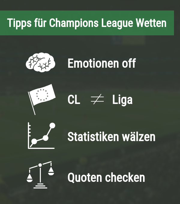 Tipps für CL Wetten