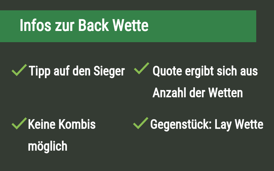 Back Wette Überblick