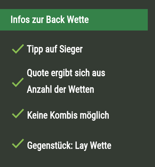 Backwette Überblick