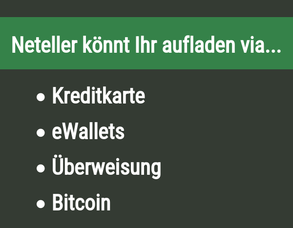 Aufladung Neteller Sportwetten