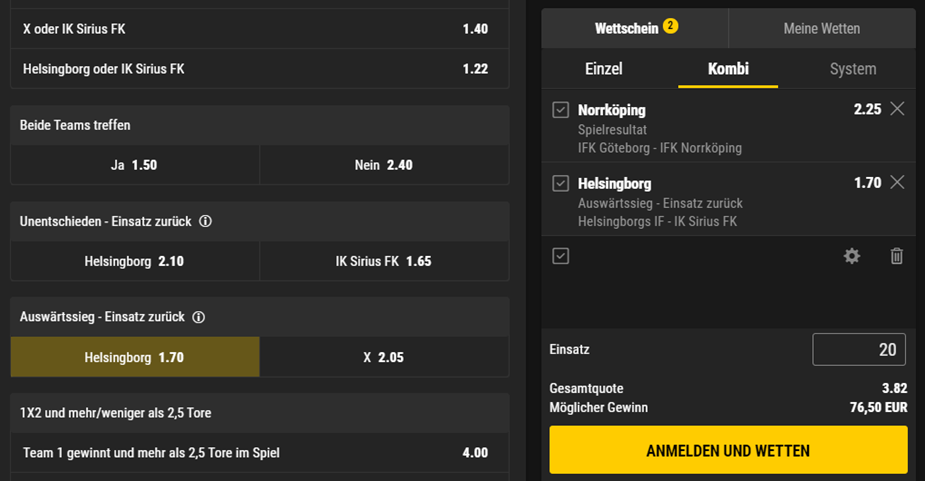 bwin Wettschein