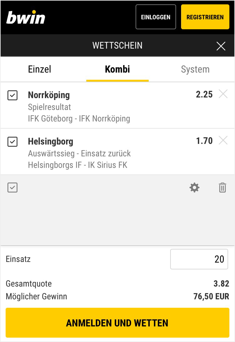 bwin Wettschein