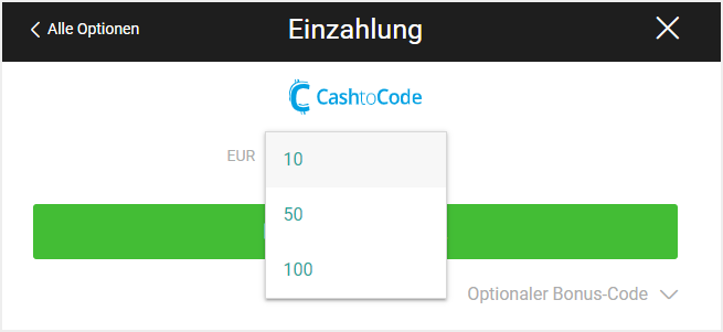 CashtoCode bei bwin