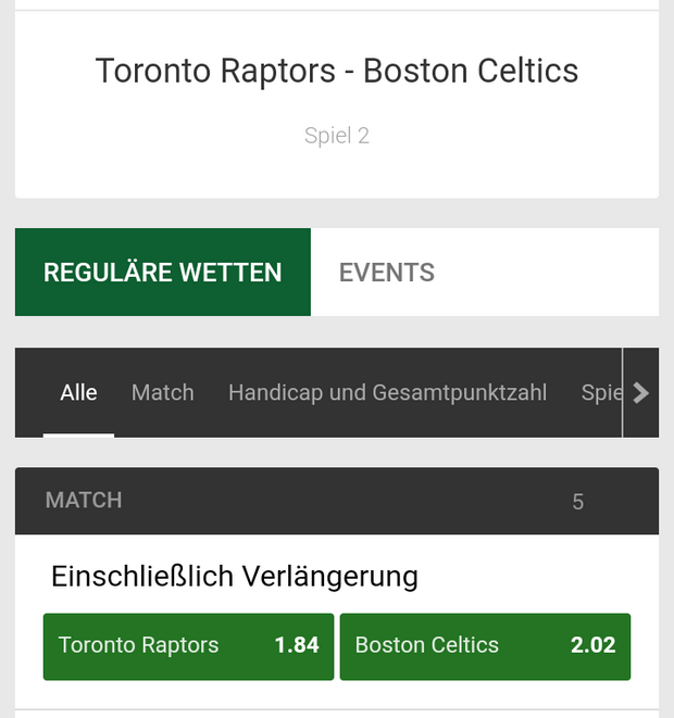 Basketball Tendenzwette bei Unibet