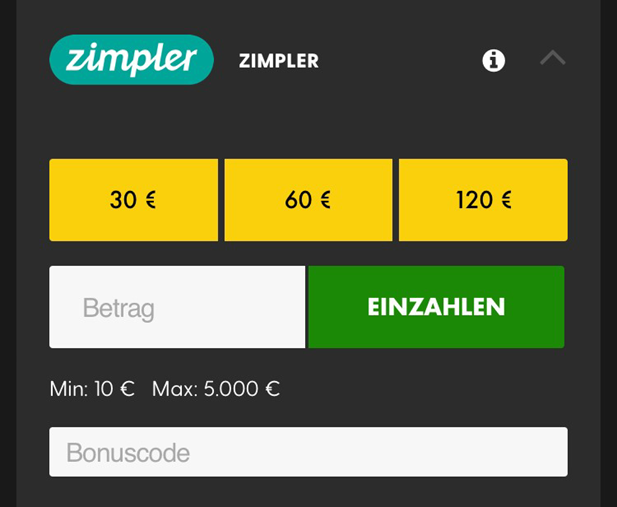 Limits für Zimpler Sportwetten bei Bethard