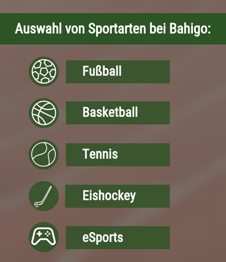 Sportarten bei Bahigo