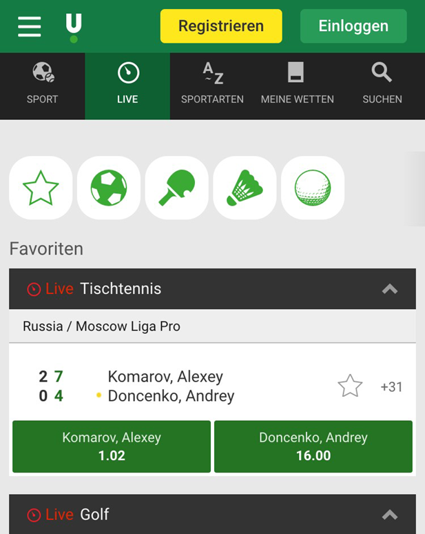 Mobile Wetten bei Unibet