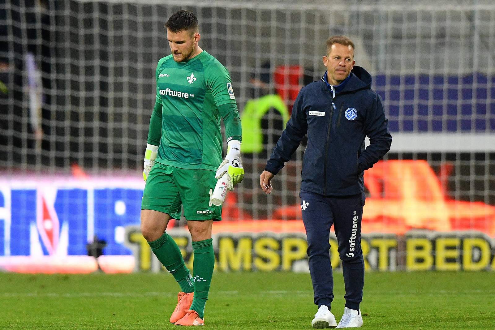 Markus Anfang, Marcel Schuhen, Darmstadt 98, 2. Bundesliga Markus Anfang und Marcel Schuhen von Darmstadt 98