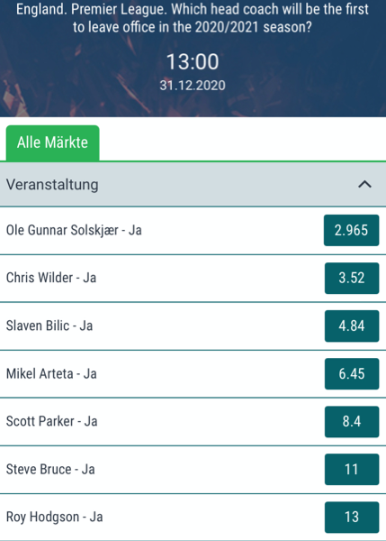 Trainer Wetten bei 22bet