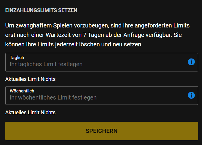 Einzahlungslimits bei bwin festlegen